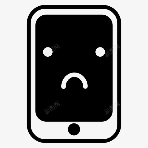 sad智能手机androidemoji图标svg_新图网 https://ixintu.com android emoji iphone sad智能手机 表情