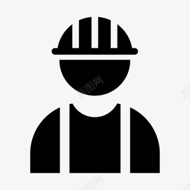 工人工厂安全帽图标图标