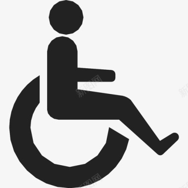 残疾人轮椅缺陷残疾图标图标