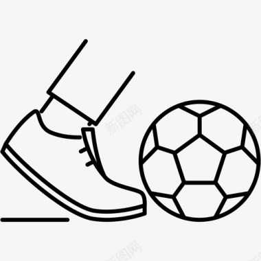 足球靴子腿图标图标