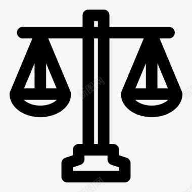 天平正义法律图标图标