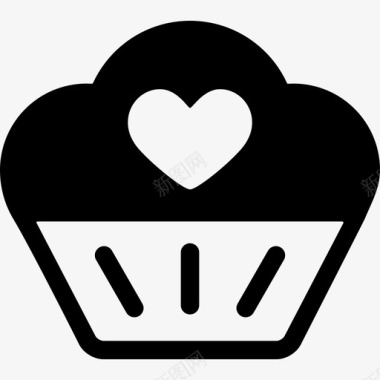 心形蛋糕食物做我的情人图标图标