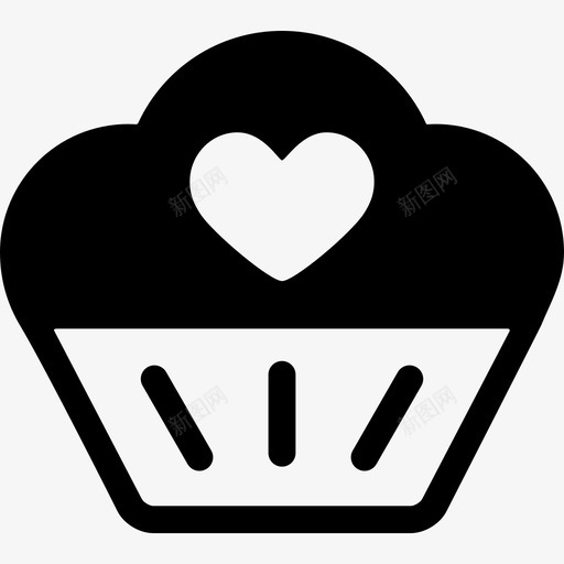 心形蛋糕食物做我的情人图标svg_新图网 https://ixintu.com 做我的情人 心形蛋糕 食物