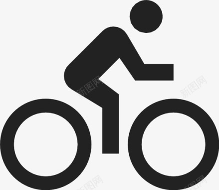 自行车运动训练图标图标