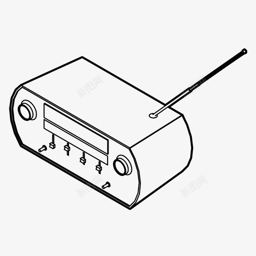 收音机音乐调谐器电台图标svg_新图网 https://ixintu.com 复古 复古收音机 收音机 晶体管 电台 音乐调谐器