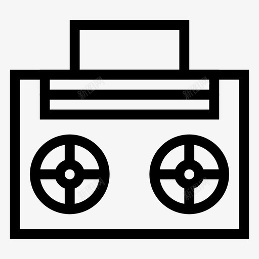 磁带音乐声音图标svg_新图网 https://ixintu.com 声音 磁带 视频 音乐 音乐音频和视频线图标