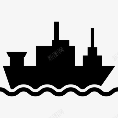 商船运输石油图标图标