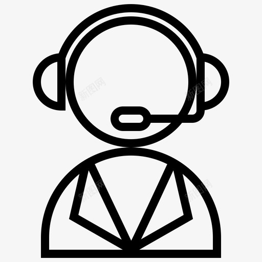 呼叫中心耳机人员图标svg_新图网 https://ixintu.com 人员 启动 呼叫中心 支持 服务 耳机