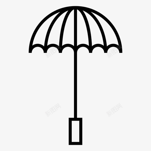 雨伞伞雨图标svg_新图网 https://ixintu.com 伞 湿 雨 雨伞