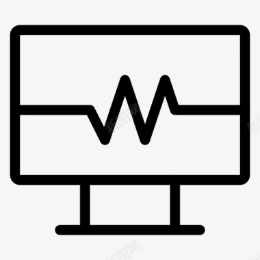 计算机健康心跳图标图标