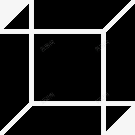 立方体绘图窗体图标svg_新图网 https://ixintu.com smashicons几何体实体 几何体 形状 窗体 立方体 绘图