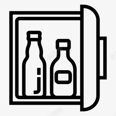 冰箱酒饮料图标图标