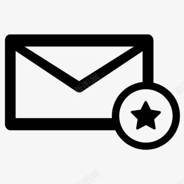 星型电子邮件收藏夹标记图标图标