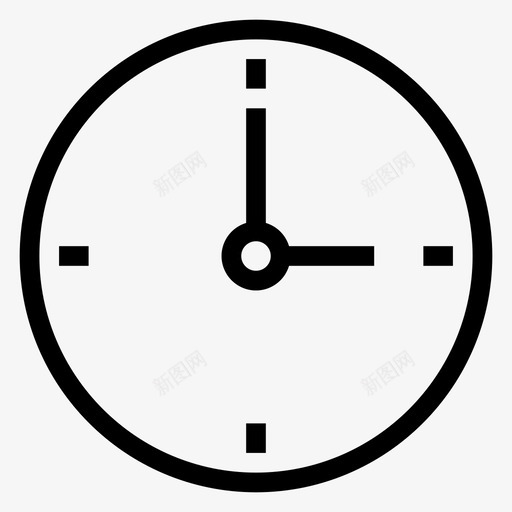 时钟小时时间图标svg_新图网 https://ixintu.com 互联网线路图标 墙 小时 时钟 时间 计时