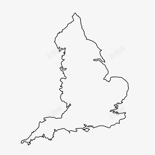英格兰地图欧洲岛屿图标svg_新图网 https://ixintu.com 岛屿 欧洲 英格兰地图 轮廓图