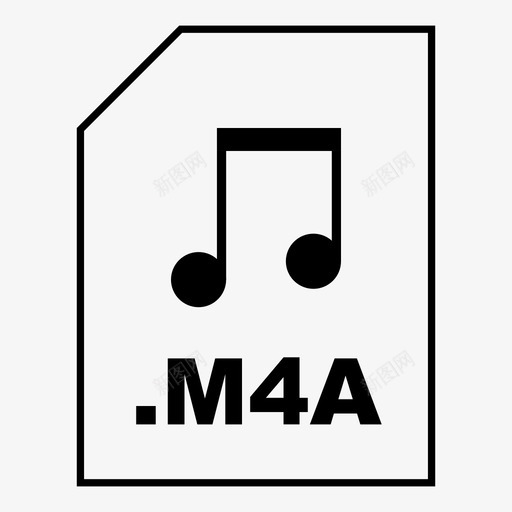 m4aaac音频图标svg_新图网 https://ixintu.com aac m4a 文件 文件类型 文件类型图标 音乐 音频