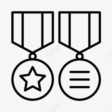 军事奖章成就军队图标图标