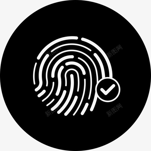 指纹密码安全性图标svg_新图网 https://ixintu.com 安全性 密码 拇指 指纹 比特币差异圆线
