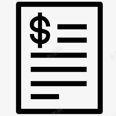 财务报告账单预算图标图标