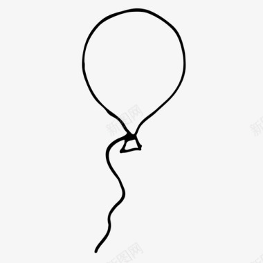 气球手绘素描图标图标