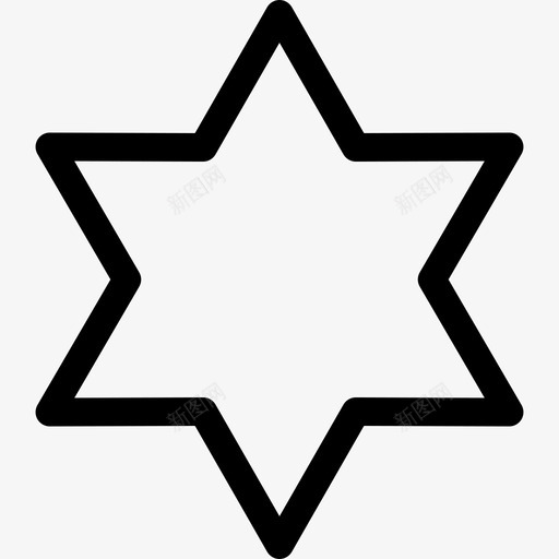 六角星形状poi信号轮廓图标svg_新图网 https://ixintu.com poi信号轮廓 六角星 形状