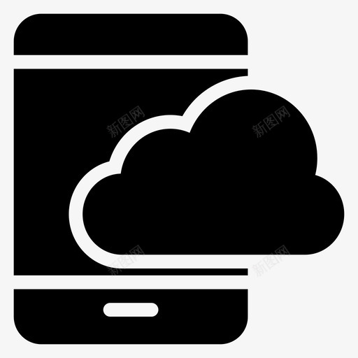 平板云设备电话图标svg_新图网 https://ixintu.com 存储 平板云 搜索引擎优化营销字形图标第一卷 电话 设备