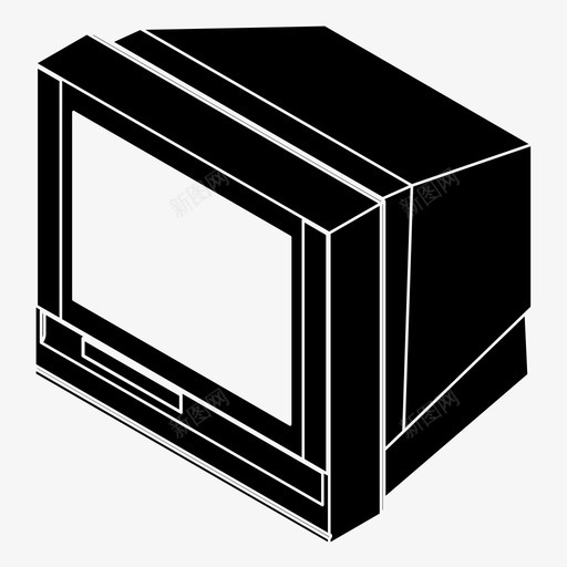 电视娱乐监视器图标svg_新图网 https://ixintu.com 娱乐 屏幕 手表 电视 监视器