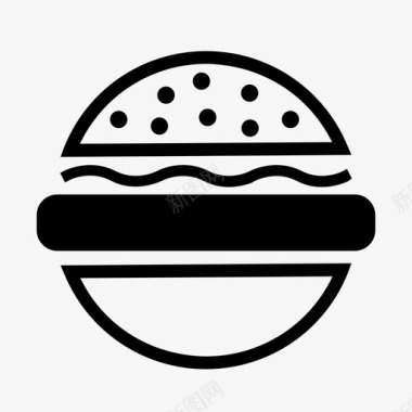 汉堡包吃快餐图标图标
