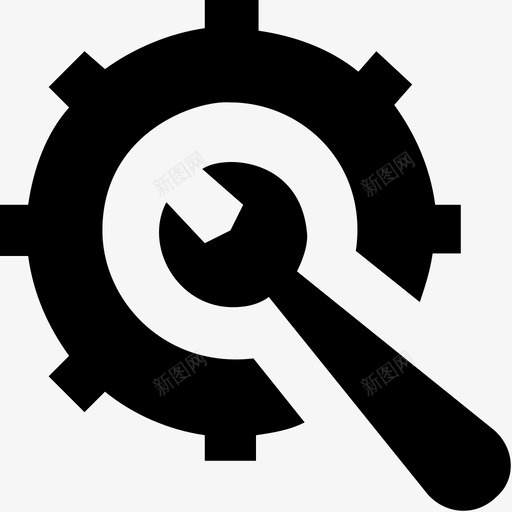 配置向量图标齿轮设置svg_新图网 https://ixintu.com 扳手 搜索引擎优化和数字营销图标包 设置 配置向量图标 齿轮