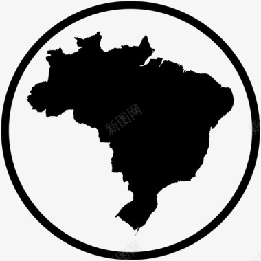巴西地图巴西利亚卡纳瓦尔图标图标