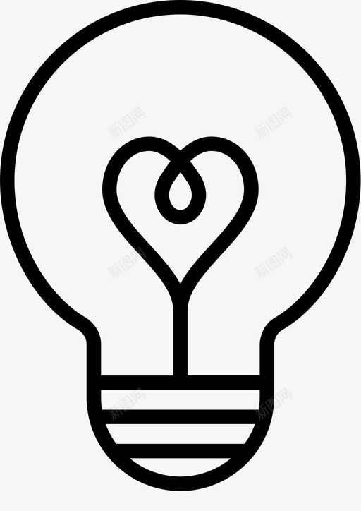 灯泡效率能量图标svg_新图网 https://ixintu.com 心脏 效率 智能能源 灯泡 能量