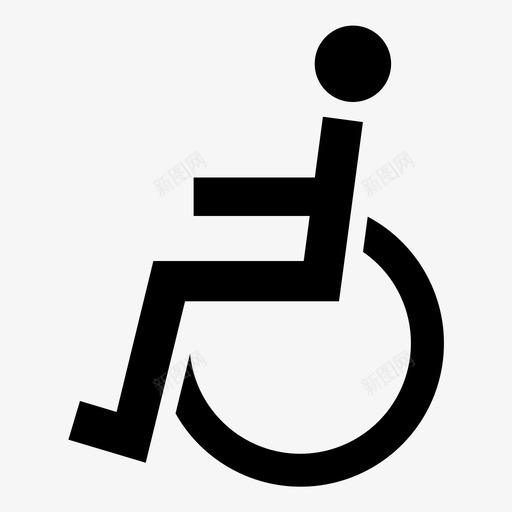 通行标志无障碍残疾人图标svg_新图网 https://ixintu.com 人 无障碍 残疾人 轮椅 通行标志