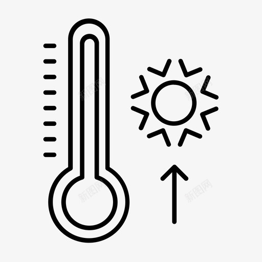 热夏天温度图标svg_新图网 https://ixintu.com 100图标2017 夏天 温度 热