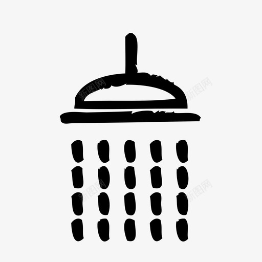 淋浴设备家具图标svg_新图网 https://ixintu.com 客房 室内 家具 家居 淋浴 草图2 设备