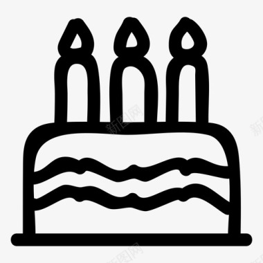 蛋糕蜡烛爱情图标图标