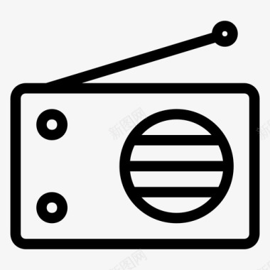 收音机天线设备图标图标
