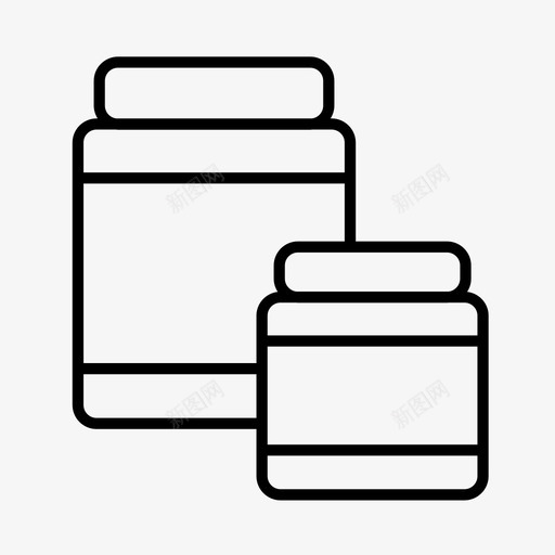 蛋白粉运动健身图标svg_新图网 https://ixintu.com 健身 蛋白粉 补充剂 运动