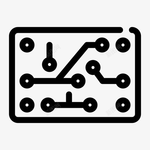 电路板微芯片母板图标svg_新图网 https://ixintu.com 3d打印 开关 微芯片 母板 电路板