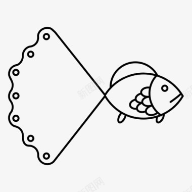 鱼金鱼海洋图标图标
