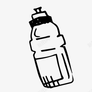 塑料水瓶生态环境图标图标