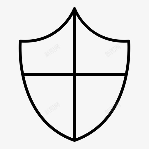 保护徽章锁图标svg_新图网 https://ixintu.com 保护 安全 安全细线图标 徽章 锁 防护
