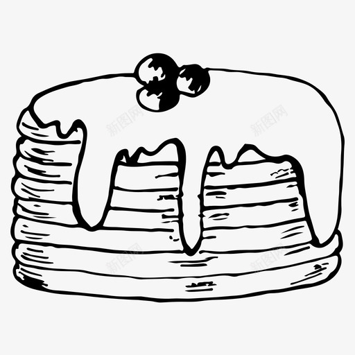 薄饼烘焙食品烘焙图标svg_新图网 https://ixintu.com 烘焙 烘焙食品 糖果 薄饼