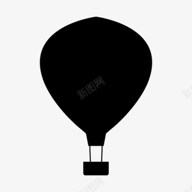 热气球天空交通图标图标