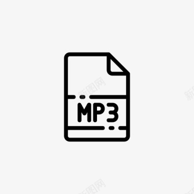 mp3文档扩展名图标图标