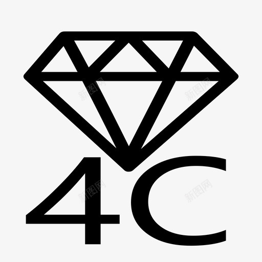 钻石4Csvg_新图网 https://ixintu.com 钻石4C 钻石 4C