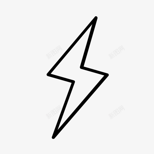 雷电电闪电图标svg_新图网 https://ixintu.com 电 闪电 雷电