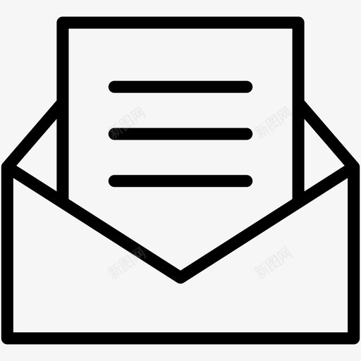 打开电子邮件通信信件图标svg_新图网 https://ixintu.com 信件 办公室5 打开电子邮件 消息 通信