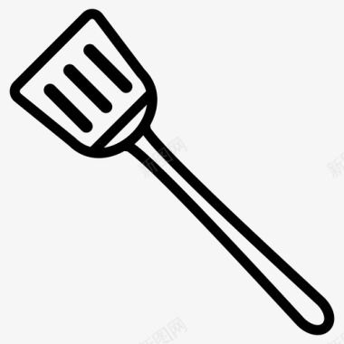 开槽铲烹饪工具厨房工具图标图标