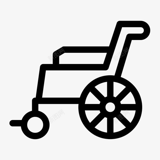 轮椅健康医院图标svg_新图网 https://ixintu.com 健康 医疗 医院 轮椅