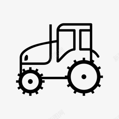 拖拉机农用拖拉机农用运输车图标图标